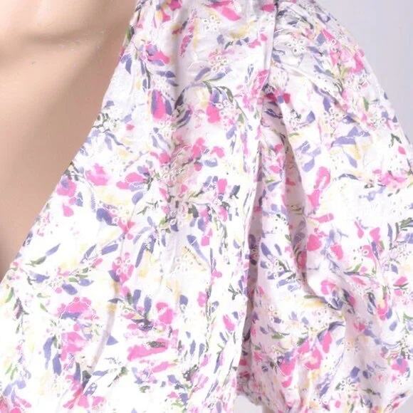 French Connection Flores Cotton Eyelet Cutout‎ Dress Size 4 - Picture 5 of 8